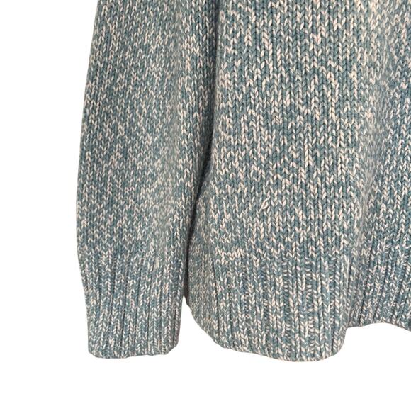 Y2K Cabelas Yoyo Turquoise Green Crochet Hood Full Zip Knit Sweater Size 2XL - Picture 14 of 16